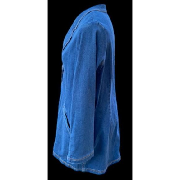 Orvis Women’s Denim Car Coat/Blazer 3 Button Front Sz. 18 - Picture 7 of 13